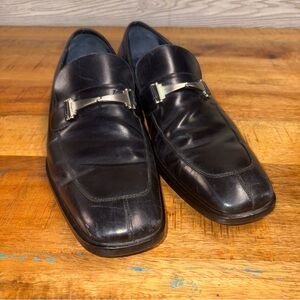 Salvatore Ferragamo Men’s Black Leather Shoes Size 10.5 97VG 17795 15